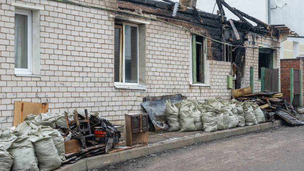 Professional Fire Damage Removal technician working in Hamburg, MN